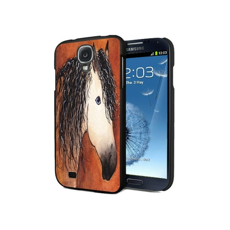 Black Buckskin - KuzmarK Samsung Galaxy S4 Black Cover Case - Buttermilk Buckskin Quarter Horse Abstract Art by Denise Every
