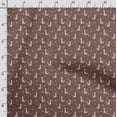 thumbnail image 3 of Soimoi Llama Alpaca Print, Poly Taffeta Fabric, Decor Sewing Fabric by The Yard 56 Inch Wide, Decorative Fabric for Outdoor Upholstery, Umbrellas and Home Accents, Brown, 3 of 5
