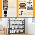 thumbnail image 5 of Adjustable Open Bookcase, Rustic Farmhouse Book Shelves, Industrial Wood and Metal Bookshelves, Mid Century Bookcase for Home Office Living Room Bedroom, 5 of 9