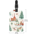 thumbnail image 6 of Square 2Pack PU Leather Christmas Tree Cruise Luggage Tag with Privacy Cover and Name ID Tag for Travel Handbags Backpacks Luggage Tags, 6 of 6