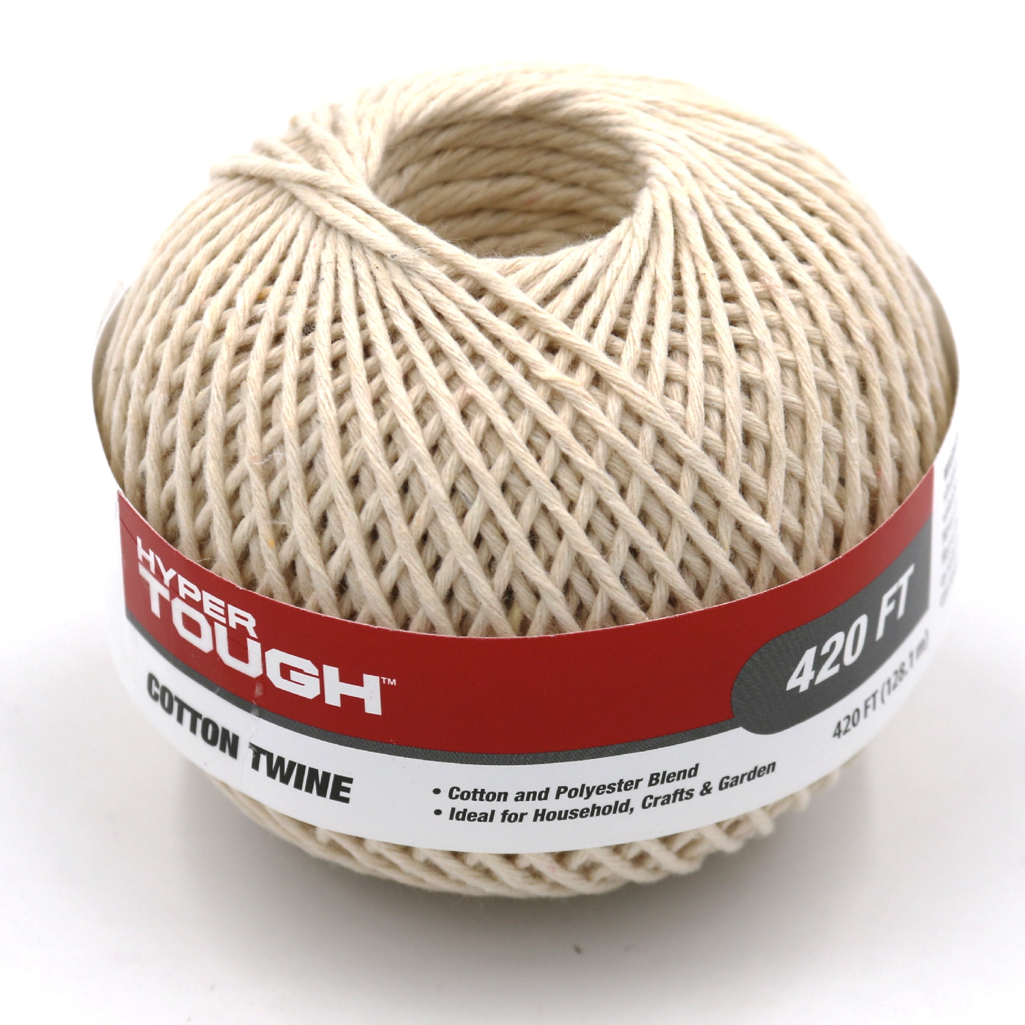Hyper Tough 420 feet Cotton Household Twine, Natural Color Walmart