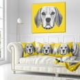 thumbnail image 2 of Designart Funny Beagle Dog with Collar - Animal Throw Pillow - 18x18, 2 of 4