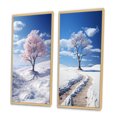 thumbnail image 3 of Designart "Snowy Tree gracefulness I" Snow Framed Wall Art Set Of 2 - White Landscapes Gallery Wall Frame Set For Home Decor, 3 of 6