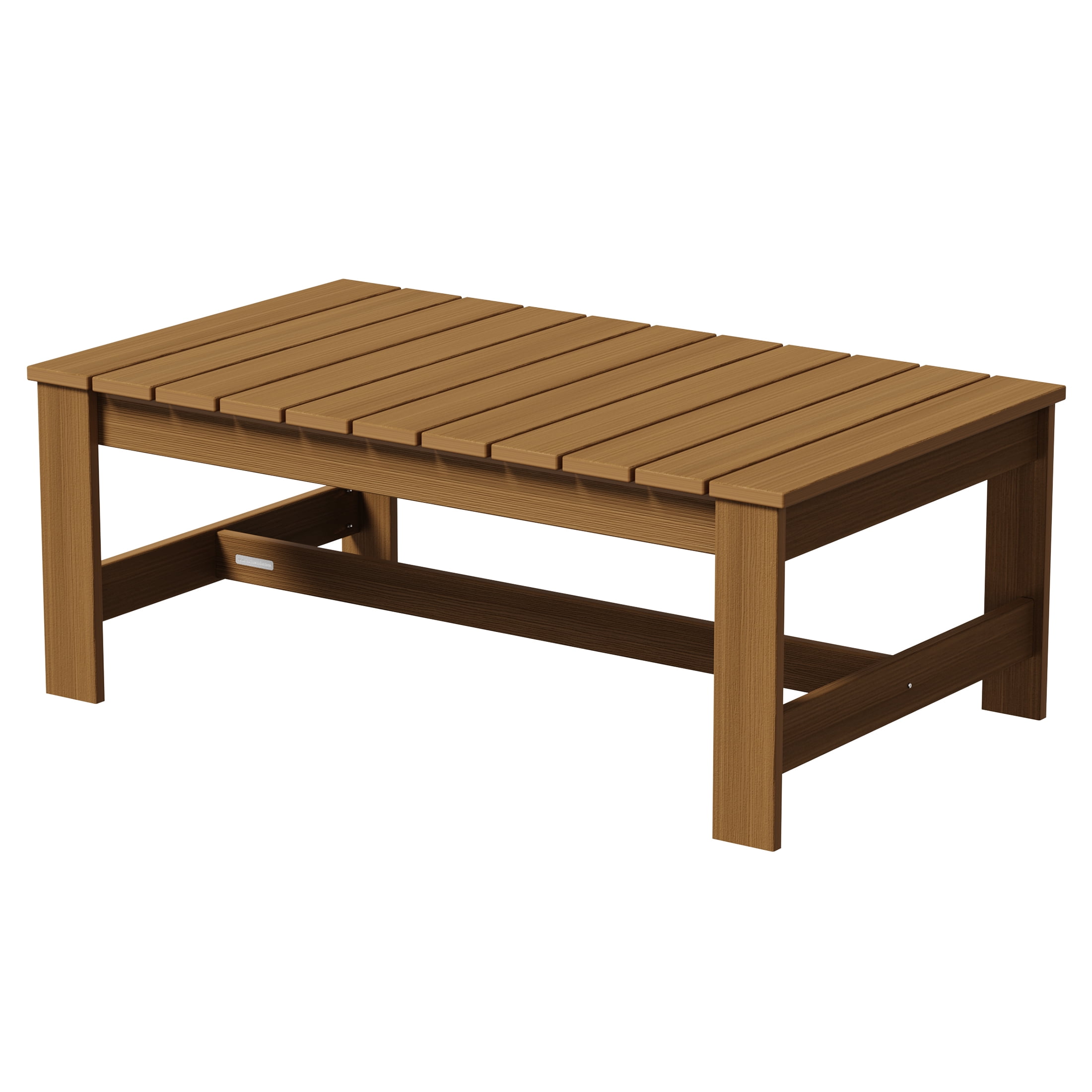Better Homes & Gardens Ezra Outdoor HDPE Coffee Table, Teak