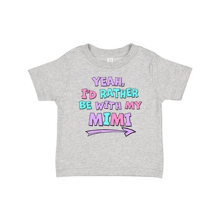 

Inktastic Yeah I d Rather Be with My Mimi in Pink Blue and Purple Gift Baby Boy or Baby Girl T-Shirt