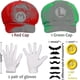 thumbnail image 2 of Gorros y gorras de Mario y Luigi para disfraces de cosplay - Bigotes, guantes y botones de Super Mario Bros., 2 of 5