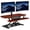 Cherry Brown, variant on VersaDesk® 36"x24" PowerPro® Electric Height Adjustable Standing Desk Converter for Dual Monitors & Laptop Workstations, Cherry, w/ USB Charging Port