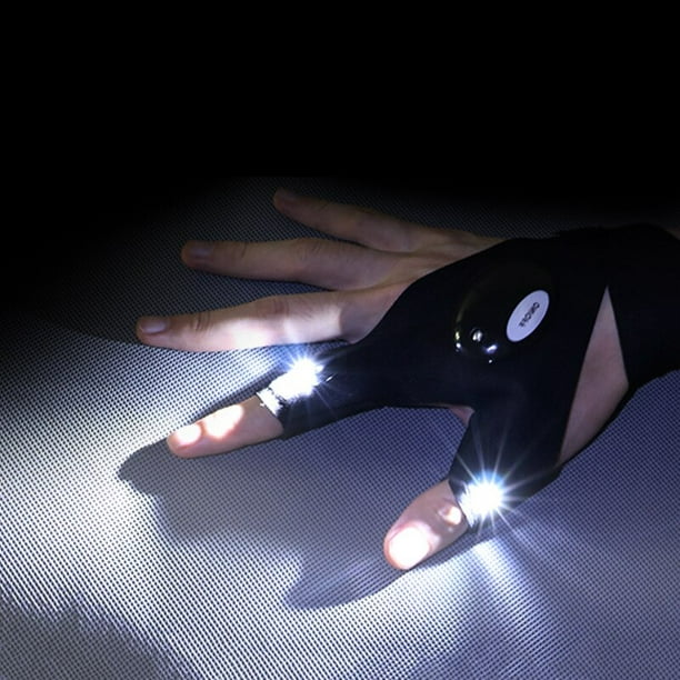 LED Fishing Gloves Waterproof Gloves Fingerless Outdoor LED