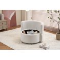thumbnail image 5 of Swivel Barrel Chair, Oversize Round Swivel Accent Chair with Storage, 360 Degree Swivel Round Sofa Chair with 3 Pillows for Living Room, Lounge, 5 of 7