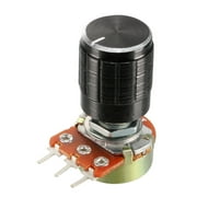Uxcell 1K Ohm Variable Resistors Single Turn Rotary Carbon Film Taper Potentiometer