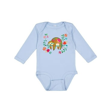 Inktastic Sloth Gifts for Girls Girls Long Sleeve Baby Bodysuit