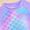 thumbnail image 6 of OSOLU Children Girls Swimsuit Sets Long Sleeve Rash Guard and Swim Pants UV Protection Swimwear Scale Print Water Sports Bathing Suit, 6 of 8
