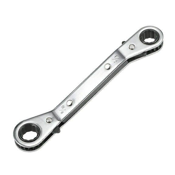 Reversible Ratcheting Wrench,1/2-inch x 9/16-inch Offset Double Box End, CR-V