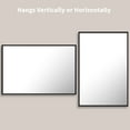 thumbnail image 6 of GODCHAR Black Rectangle Bathroom Mirrors Wall Modern Matte Black Aluminum Alloy Frame, 6 of 7