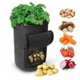 thumbnail image 2 of 3 bolsas para cultivo de patatas, bolsa para plantar en jardín, tela no tejida con asas, bolsa para plantas con ventana para patatas, fresas, tomates, flores, 2 of 5