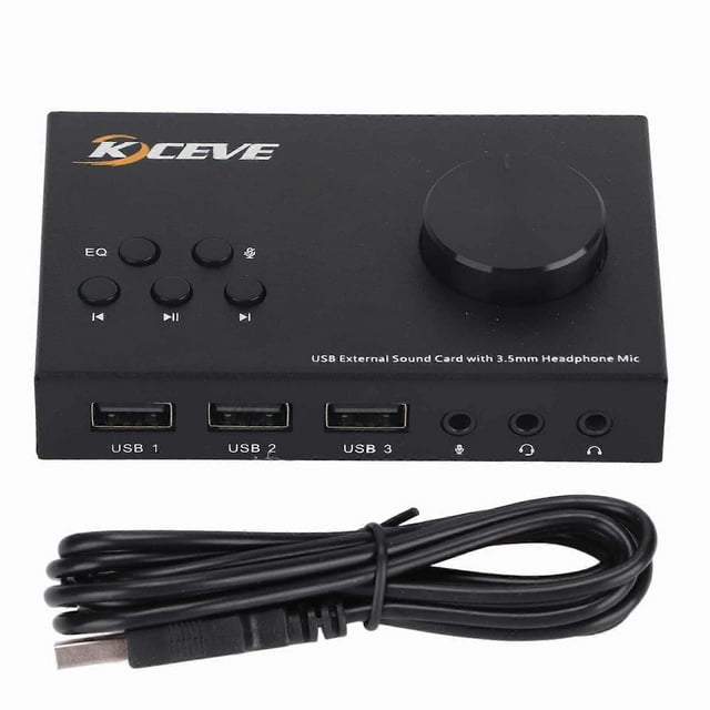USB External Sound Card, 3.5mm Stereo Interface, Multi-Mode Design, Multiple Equalizer, o Conversion, o Adapter
