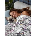 thumbnail image 6 of Full Size Flat Sheet Only, Spring Botanical Birds Soft Brushed Microfiber Bed Sheets, Garden Floral Twigs Farmhouse Hotel Quality Breathable Bedding Top Sheet, Easy Care, 66"x102", 6 of 9