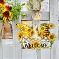 thumbnail image 4 of Sunflower Welcome Wood Door Hanger Large Wooden Flower Sign Inspirational Wall Porch Art Summer Fall Front Door Wreath Hanging for Bedroom Living Room Indoor Outdoor Kitchen Home Decor, 4 of 7