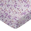 SheetWorld Fitted 100% Cotton Percale Play Yard Sheet Fits BabyBjorn Travel Crib Light 24 x 42, Lavender Floral
