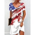 thumbnail image 1 of RWJDXD Robe à Col Rond Imprimée Numérique 3d Série Géométrique Manches Courtes Ample Transfrontalière Aliexpress WholesaleWQ6, 1 of 1