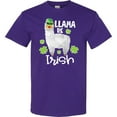 thumbnail image 3 of Inktastic St. Patrick's Day Llama Be Irish with Green Shamrocks T-Shirt, 3 of 5