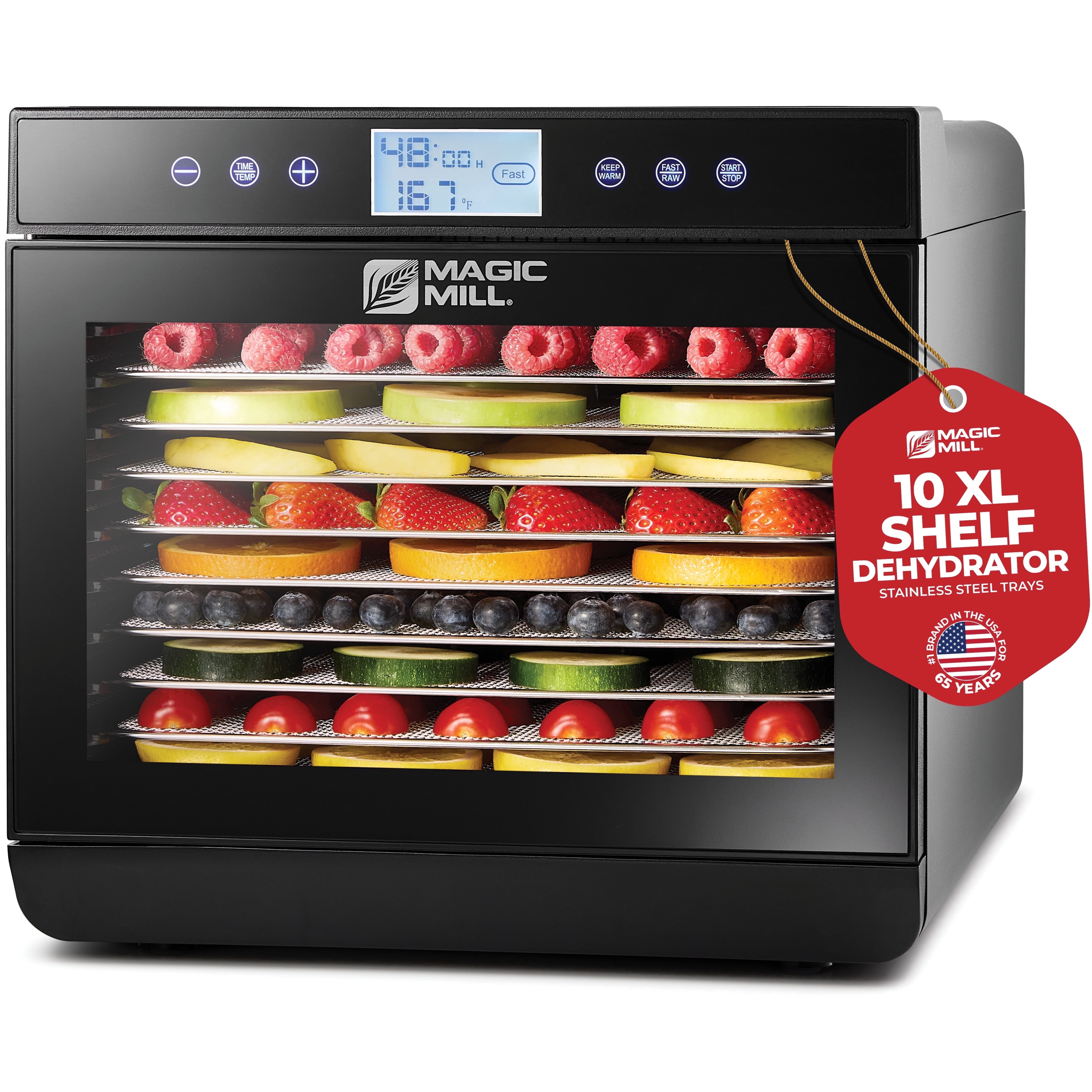 Excalibur 9-Tray Deluxe Dehydrator, Black, Includes 15 sq ft Space