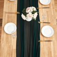 thumbnail image 4 of 30x300cm Gauze Tablecloth Table Decoration for Romantic Wed Parties Dark Green Chiffon Tablecloth, 4 of 7