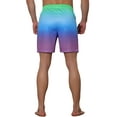 thumbnail image 3 of Unique Bargains Men's Contrast Color Summer Beach Colorful Swimwear Shorts 30 Green Blue, 3 of 6