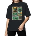 thumbnail image 2 of Vintage Jamaica Postage Stamp Art Women's T-shirt, 2 of 3
