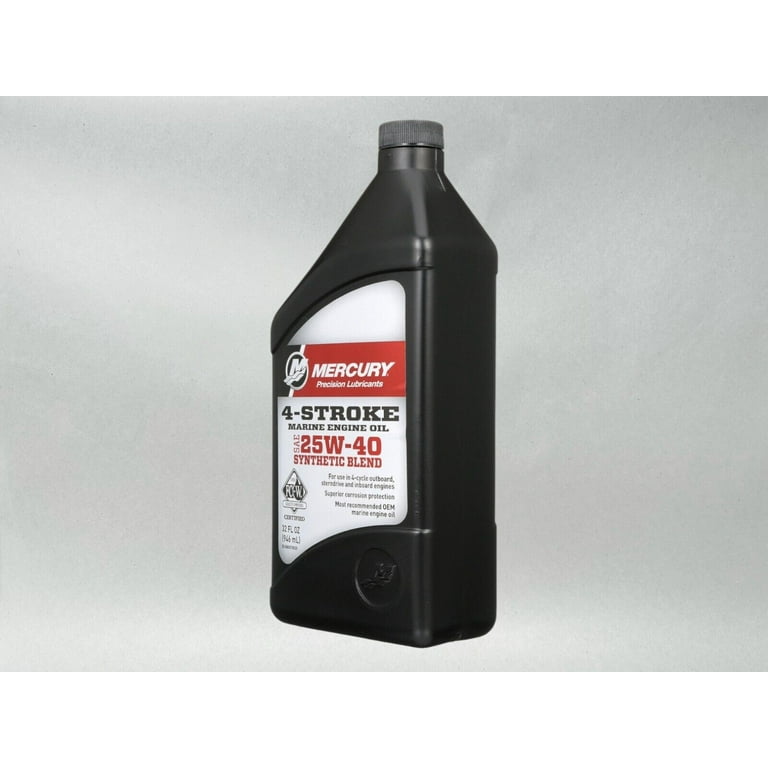 マリペー Mercury OEM SAE 25W-40 Synthetic Blend Marine Engine Oil