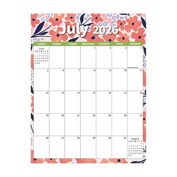 Acrylic Magnetic Fridge Calendar 18-Month July 2026-December 2027, Dry Erase Wall Planner with Thick Paper, 13x10 Inch Schedule Organizer for Refrigerator, Kitchen, Office