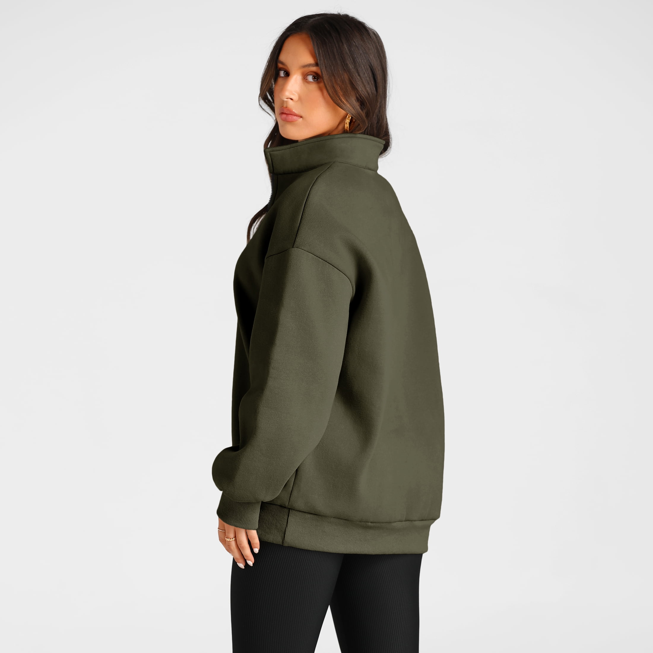SUNBS Womens Oversized Sweatshirts Half Zip Pullover Fall Fashion Quarter Zip Hoodies Long Sleeve Shirts Clothes