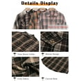thumbnail image 5 of MOSHU Flannel Shirts for Women Casual Plaid Womens Tops Long Sleeve Button Down Shirts Curved Hem Blouses, 5 of 6