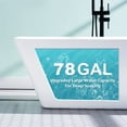 thumbnail image 2 of ANGELES HOME 66" Acrylic Freestanding Bathtub, Soaking White Bathtub with White Drain and Integrated Slotted Overflow Included, 78 Gallons, Glossy White, 2 of 11