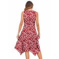 thumbnail image 4 of Fantaslook Floral Tank Dresses for Women Flowy Sleeveless Asymmetrical Hem Dress Beach Sundress with Pockets, 4 of 9