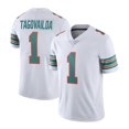 thumbnail image 1 of Maillot Miami Dolphins 1 Tagovailoa Blanc Rétro Édition Nouveau Nom de Joueur Classique Collection Commémorative Étoile Brodée Jersey-M, 1 of 2