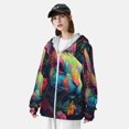 thumbnail image 3 of Vsdgher Sweat à Capuche Imprimé Lapin Coloré pour Hommes Femmes, Manches Longues Protection Solaire Pêche pour Course Natation-Petit, 3 of 7