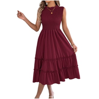SIMPLY COUTURE Women's Casual Sleeveless A-Line Summer Dress