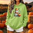 thumbnail image 2 of PNTUTB Sweatshirt for Women Drawstring Hoodie Long Sleeve Pullover Top Fashion Print Halloween Party Casual Comfort Fall Winter Trendy Sweatshirt, 2 of 7