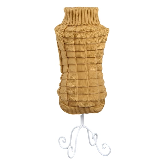 GASTROPOD Dog Sweater,Easy Dressing Dog Coats for Medium Dogs,Fast Access Puppy Clothes,Khaki,S