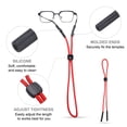 thumbnail image 3 of Uxcell 4pcs Glasses Strap Adjustable Anti-slip Eyeglasses Strap, Dark Green, 3 of 7