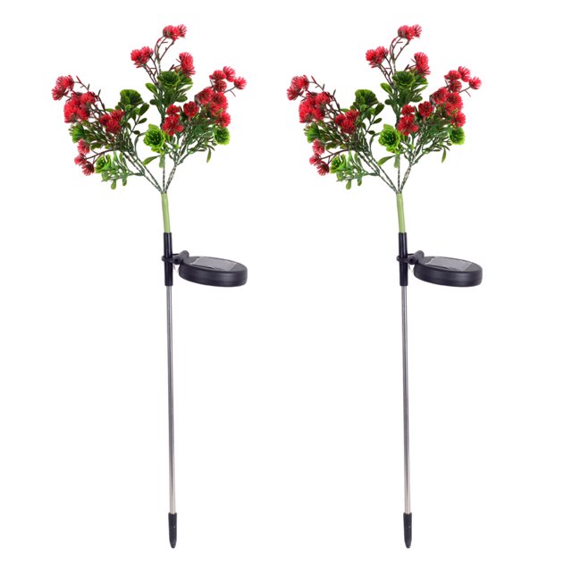 Luces de jardín decorativas para exteriores, luces solares con forma de flores desde el anochecer hasta el amanecer, luces solares con forma de estaca para jardín
