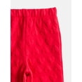 thumbnail image 5 of Wonder Nation Toddler Girls Embossed Crewneck Top and Flare Pants Set, Sizes 12M-5T, 5 of 5