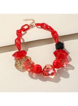 Red bead shop necklace walmart