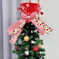 thumbnail image 5 of SIfdSeng Get it Fast Candy Christmas Tree Topper Hat Red Tree Topper Hat with Candy Peppermint Bows Ribbon Ornament Top Hat Christmas Tree Topper for Home Holiday Xmas Tree Decoration, 5 of 5