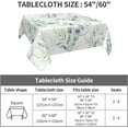 thumbnail image 6 of Spring Leaf Floral Sage Green Square Tablecloth 54x54 Inch Ruitic Watercolor Table Cloth Waterproof Fabric Farmhouse Green Grey Leaves Table Cover Decorative for Holiday Home Party Wedding Picnic, 6 of 8