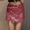 thumbnail image 2 of Ediodpoh Carnival Skirts for Women Beaded Bow Front Party Mini Skirt for Night Out and Festival Celebration Mini Skirt Red L, 2 of 5
