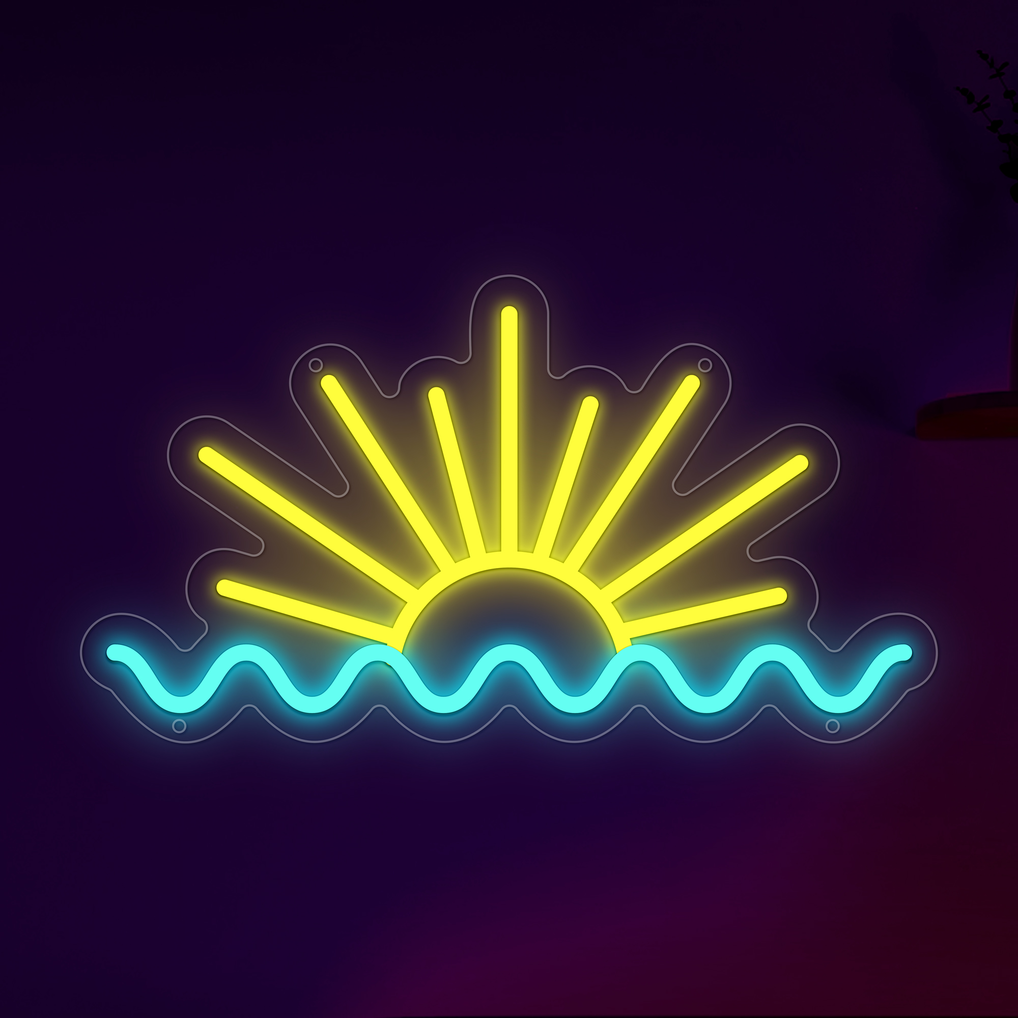 Sunrise Sunset Neon Sign, Sun Wave Led Neon Signs for Wall Decor, Sea Wave Led lights for Man Cave Bedroom, Wedding, Living Room, Party, Bar Decor