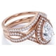 thumbnail image 4 of JeenMata Conjunto de Boda de Moissanita de Corte Pera de 1,5 Quilates - Conjunto Nupcial - Anillo Art Déco - Anillo con Halo - Anillo de Racimo - Oro Rosa de 18 K sobre Plata, 4 of 6