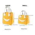 thumbnail image 2 of Almacenamiento Para El Almuerzo Sonrisa Poliéster Preservación Térmica Aislamiento De Enfriamiento Bolsa De Mano Bolsa De Almuerzo Contenedor Para Viajes De Oficina Picnic 23.5 * 20.5 * 14 Cm Bolsa Kearding HA027859-02, 2 of 7